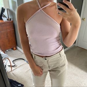 PACSUN pink ribbed top